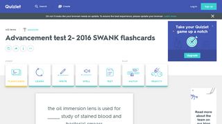 
                            12. Advancement test 2- 2016 SWANK flashcards Flashcards | Quizlet