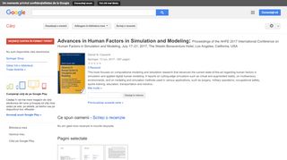 
                            6. Advances in Human Factors in Simulation and Modeling: Proceedings ... - Rezultate Google Books