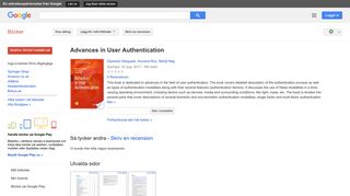 
                            10. Advances in User Authentication