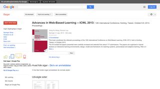 
                            12. Advances in Web-Based Learning -- ICWL 2013: 12th International ...