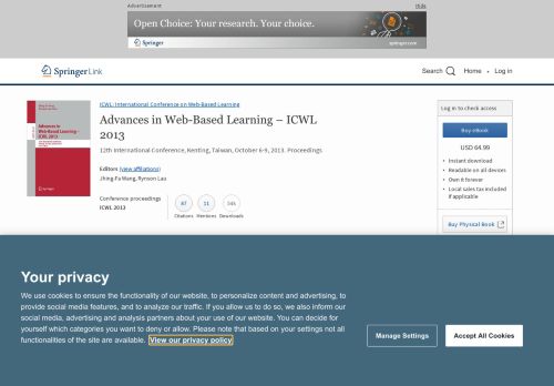 
                            12. Advances in Web-Based Learning – ICWL 2013 - SpringerLink