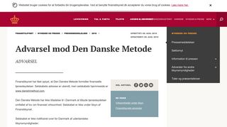 
                            9. Advarsel mod Den Danske Metode - Finanstilsynet