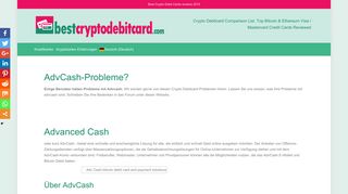 
                            8. Advcash Kreditkarte Erfahrungen - Best Crypto Debitcard