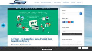 
                            12. ℹ AdvCash - wichtige News zur Advanced Cash Prepaid Mastercard ...