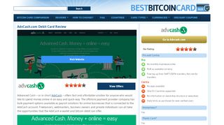 
                            3. AdvCash.com Debit Card Review | Best Bitcoin Card 2019 - ...