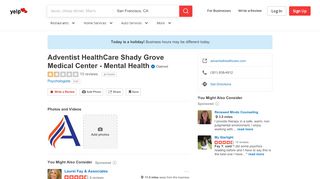
                            6. Adventist HealthCare Shady Grove Medical Center - Mental Health ...