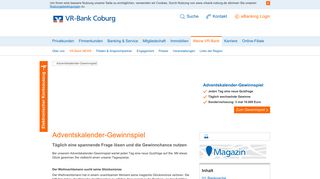 
                            8. Adventskalender-Gewinnspiel - VR-Bank Coburg