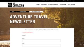 
                            9. Adventure Travel Newsletter Sign-up | AMC