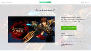 
                            9. AdventureQuest 3D by Artix Entertainment, LLC — Kickstarter