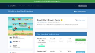 
                            11. Advertise on Bandi-Run Bitcoin Game | AdClerks