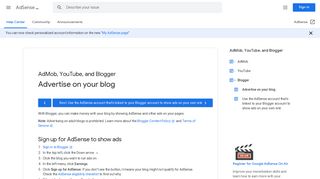 
                            5. Advertise on your blog - AdSense Help - Google Support