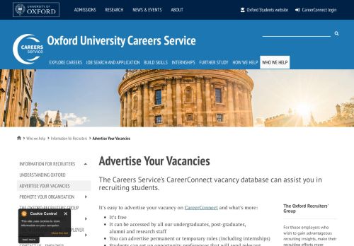 
                            5. Advertise your Vacancies | The Careers Service - Oxford University ...