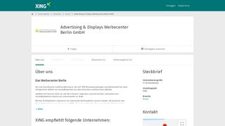 
                            8. Advertising & Displays Werbecenter Berlin GmbH als Arbeitgeber ...