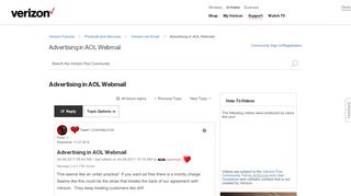 
                            9. Advertising in AOL Webmail - Verizon Fios Community - Verizon Forums