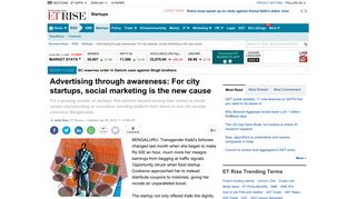 
                            8. Advertising through awareness: For city startups, social marketing is ...