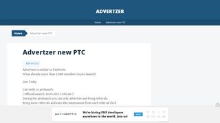 
                            3. Advertzer new PTC | advertzer