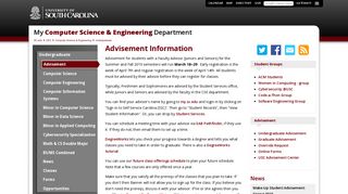 
                            12. Advisement Information | Computer Science & Engineering - cse.sc.edu