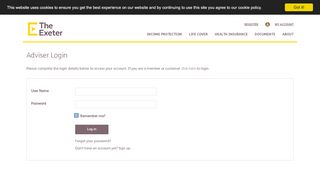 
                            7. Adviser Login - The Exeter