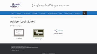 
                            8. Adviser Login/Links - Genexus Advisory Sdn Bhd