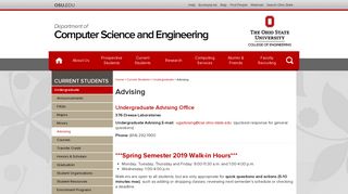 
                            7. Advising | Computer Science and Engineering - OSU CSE - The Ohio ...