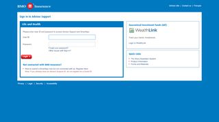 
                            13. Advisor Support - Login - BMO Insurance