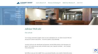 
                            12. Advisor Web site — Cadaret, Grant