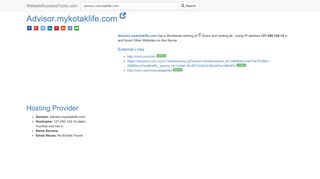 
                            7. Advisor.mykotaklife.com Error Analysis (By Tools)