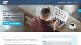 
                            13. Advisor's Studio – Die moderne Software für Anlageberater