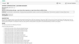 
                            7. Advisory: HPE StoreEasy Storage - Login Screen Non-responsive or ...