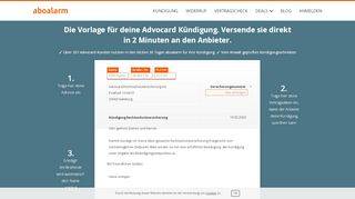 
                            9. Advocard online kündigen | Kündigungsgarantie - Aboalarm