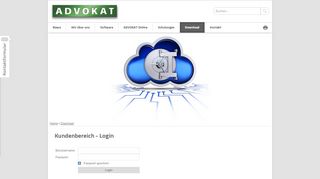 
                            2. ADVOKAT Kundenbereich - Login