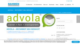 
                            4. advola – Zeitarbeit neu gedacht • Dahmen Personalservice