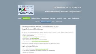 
                            12. AdWords Payment Instructions for UK Client Manager setup Accounts
