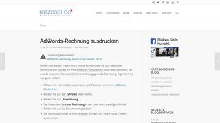 
                            6. AdWords-Rechnung ausdrucken | ralfzosel.de