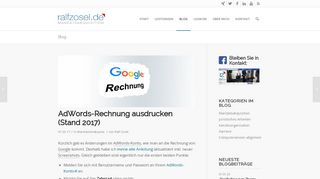 
                            5. AdWords-Rechnung ausdrucken (Stand 2017) | ralfzosel.de