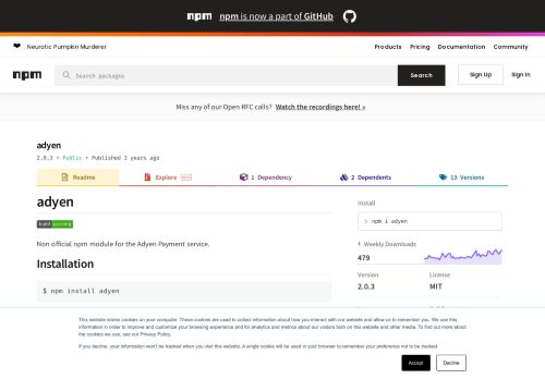 
                            7. adyen - npm