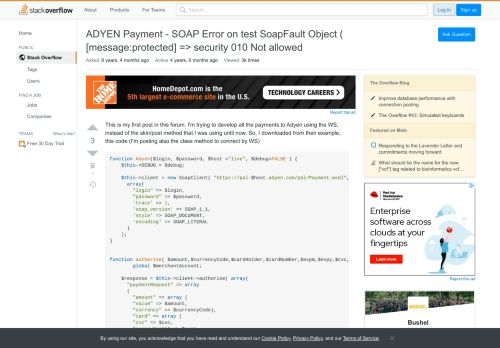 
                            11. ADYEN Payment - SOAP Error on test SoapFault Object ( [message ...