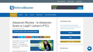 
                            12. Adzseven Review : Is Adzseven Scam or Legit? (Johan's ...