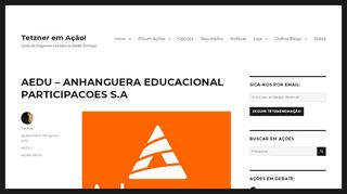 
                            10. AEDU – ANHANGUERA EDUCACIONAL PARTICIPACOES S.A ...