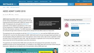 
                            7. AEEE Admit Card/Hall Ticket 2019 - Download at amrita.edu ...