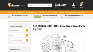 
                            9. AEG EHBB (94032118200) Oven Oven Spare Parts Diagram