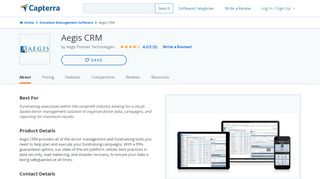 
                            6. Aegis CRM Reviews and Pricing - 2019 - Capterra