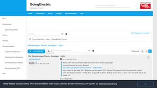 
                            1. Aenderungen Forum, Anzeigen, LogIn - GoingElectric Forum • Seite 2 ...