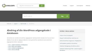 
                            6. Ændring af din WordPress adgangskode i databasen – Support | One ...