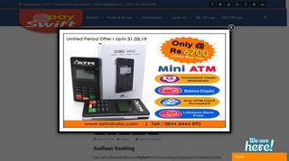 
                            9. AEPs Aadhaar Banking of RBL Bank – PaySwift
