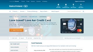 
                            3. Aer Credit Card - Bank of Ireland