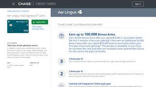 
                            4. Aer Lingus Credit Card | Chase.com - Chase Credit Cards