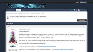 
                            11. Aeria Games: Service Closure and Account Recovery - ...