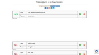 
                            6. aeriagames.com - free accounts, logins and passwords