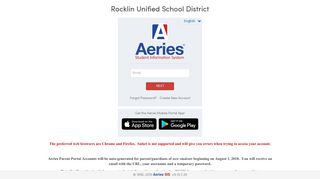
                            5. Aeries Parent Portal - Rocklin Unified School District